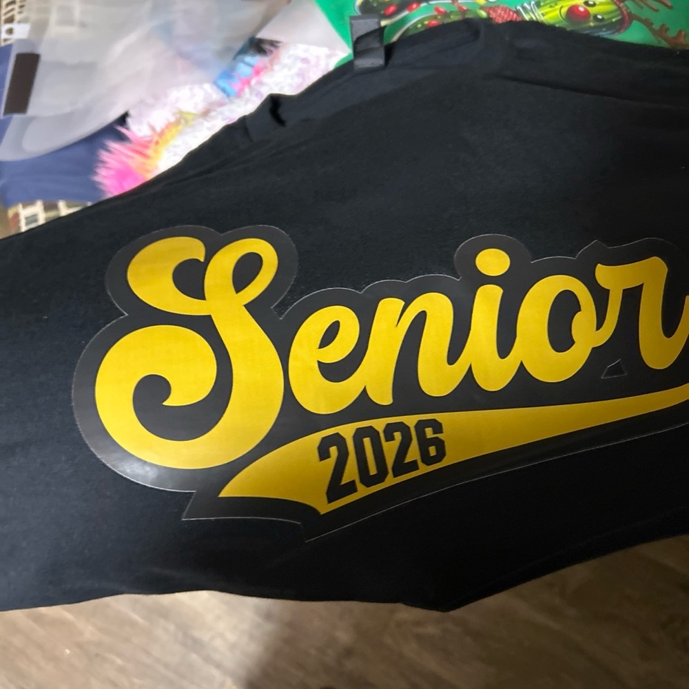 Gildan Black and Gold Senior 2026 Jersey all sizes available